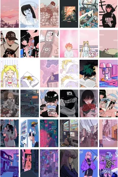 Anime Plakatai | Sienų Koliažas Rinkinys Estetinės Nuotraukos |Manga Plakatai|136 Rinkinys 4x6 Colių (10*14cm)|Bendrabučio Dekoro Plakatai